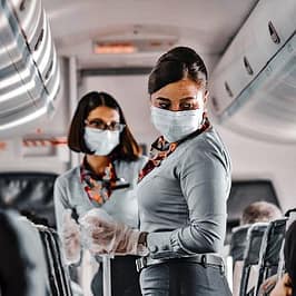 Wear a mask during air travel