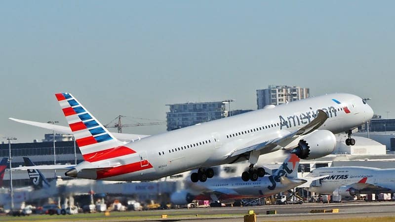 American Airlines aircraft take off